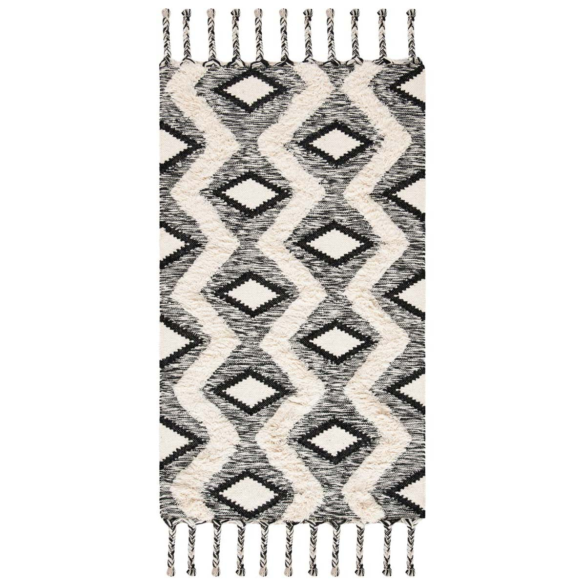 Safavieh Kenya 908 Rug, KNY908 - Black / Ivory