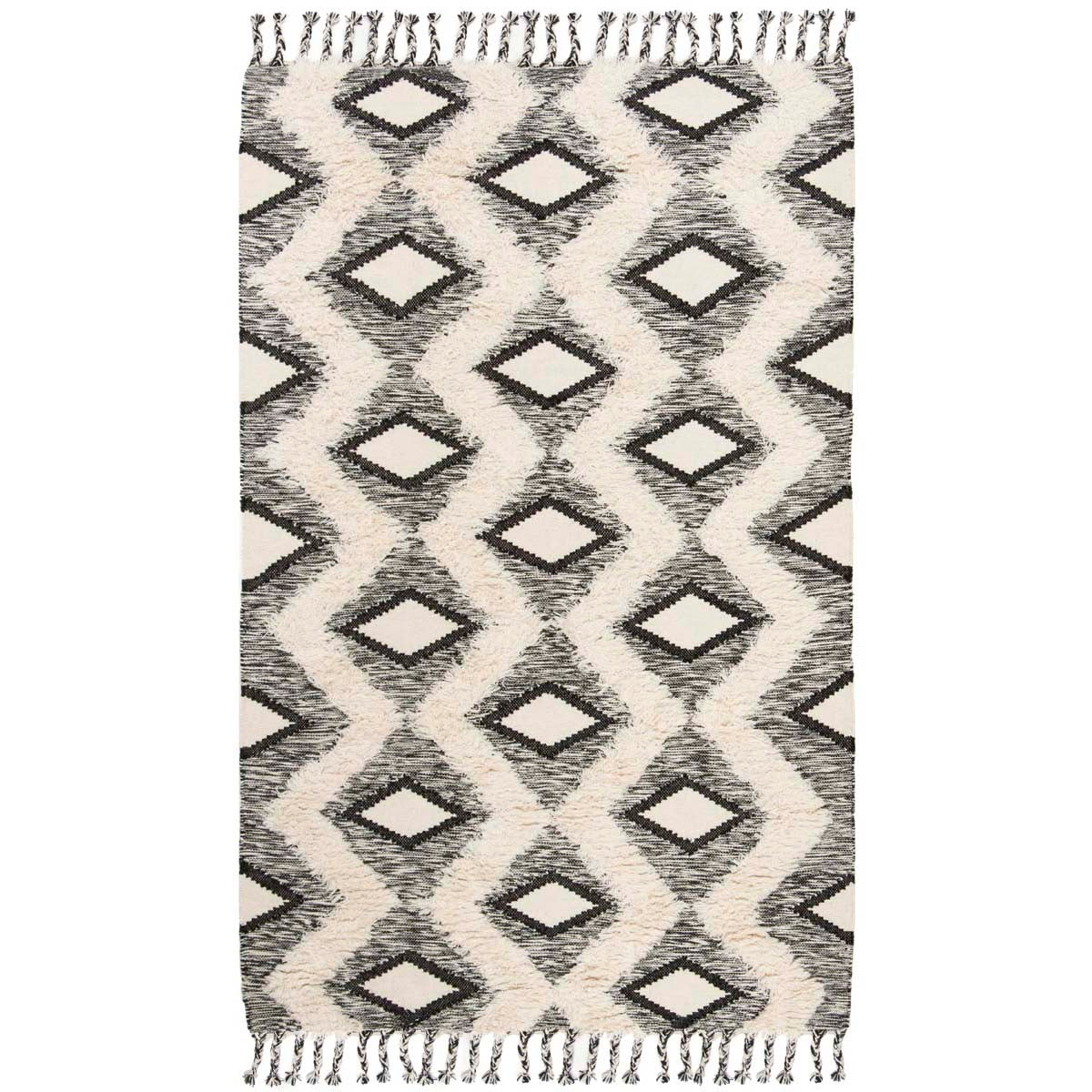Safavieh Kenya 908 Rug, KNY908 - Black / Ivory