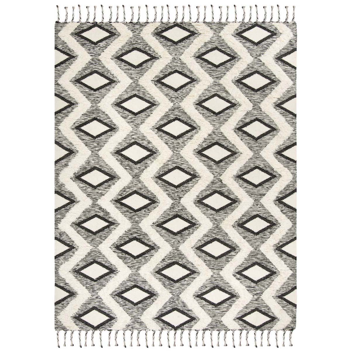 Safavieh Kenya 908 Rug, KNY908 - Black / Ivory