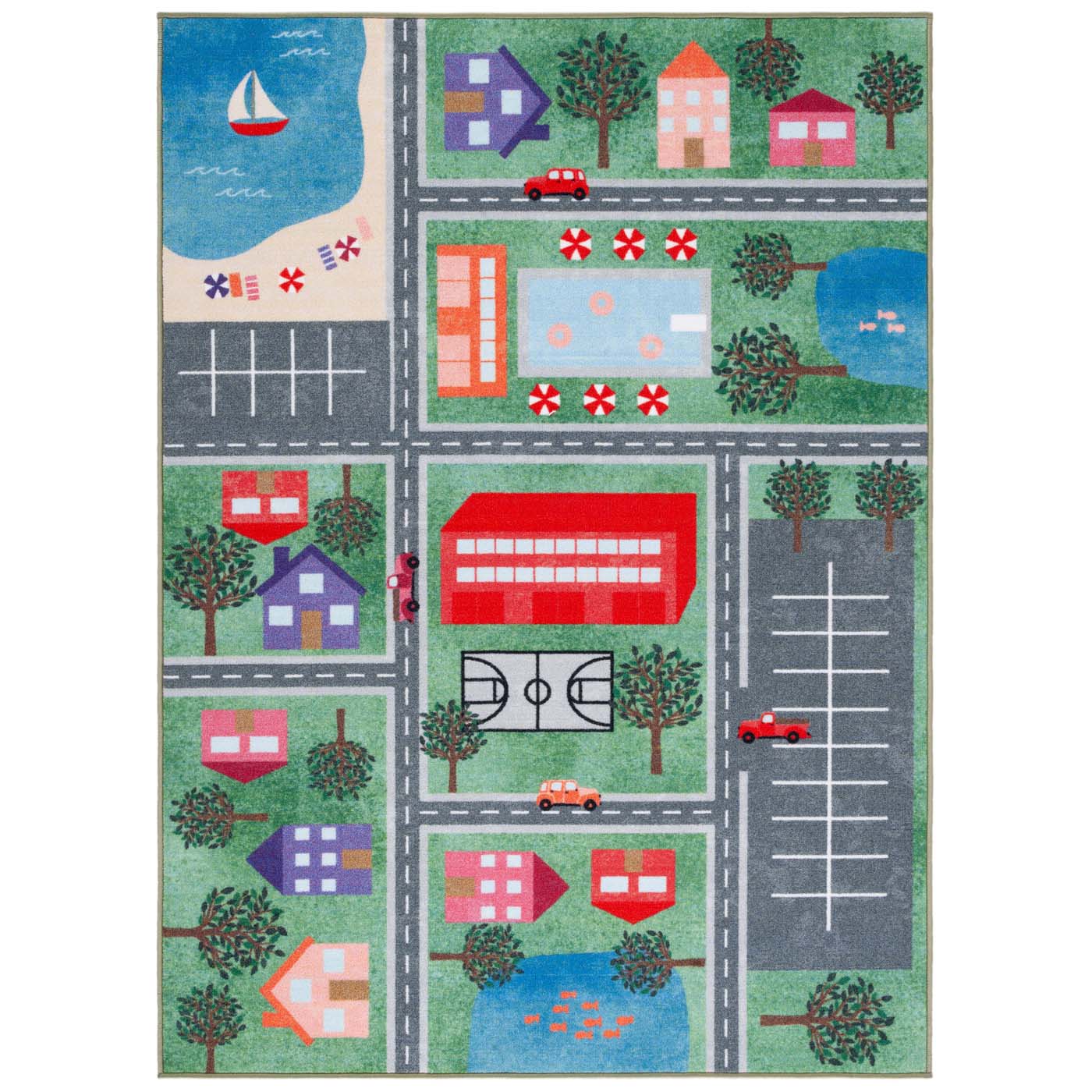 Safavieh Kids Playhouse 200 Rug, KPH200 - Green / Charcoal