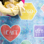 Safavieh Kids Playhouse 201 Rug, KPH201 - Blue / Pink