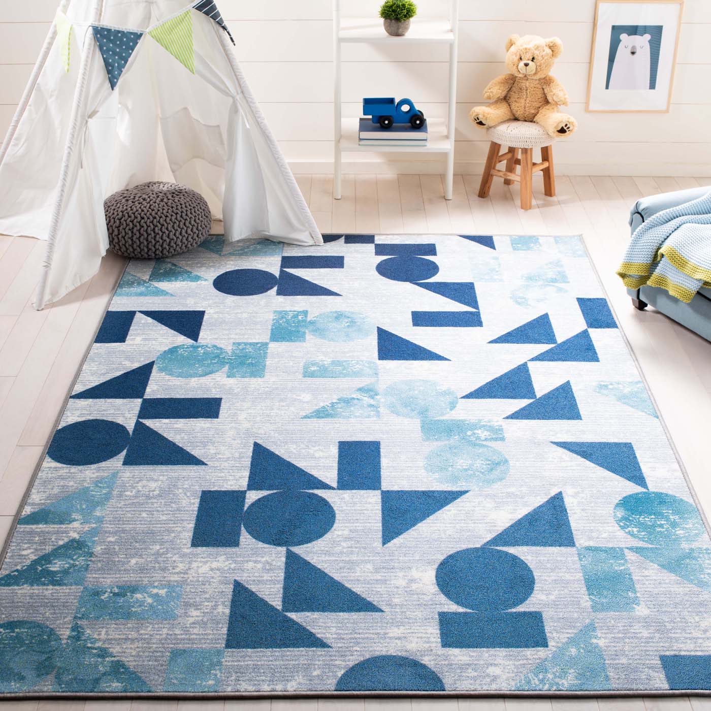 Safavieh Kids Playhouse 222 Rug, KPH222 - Grey / Blue