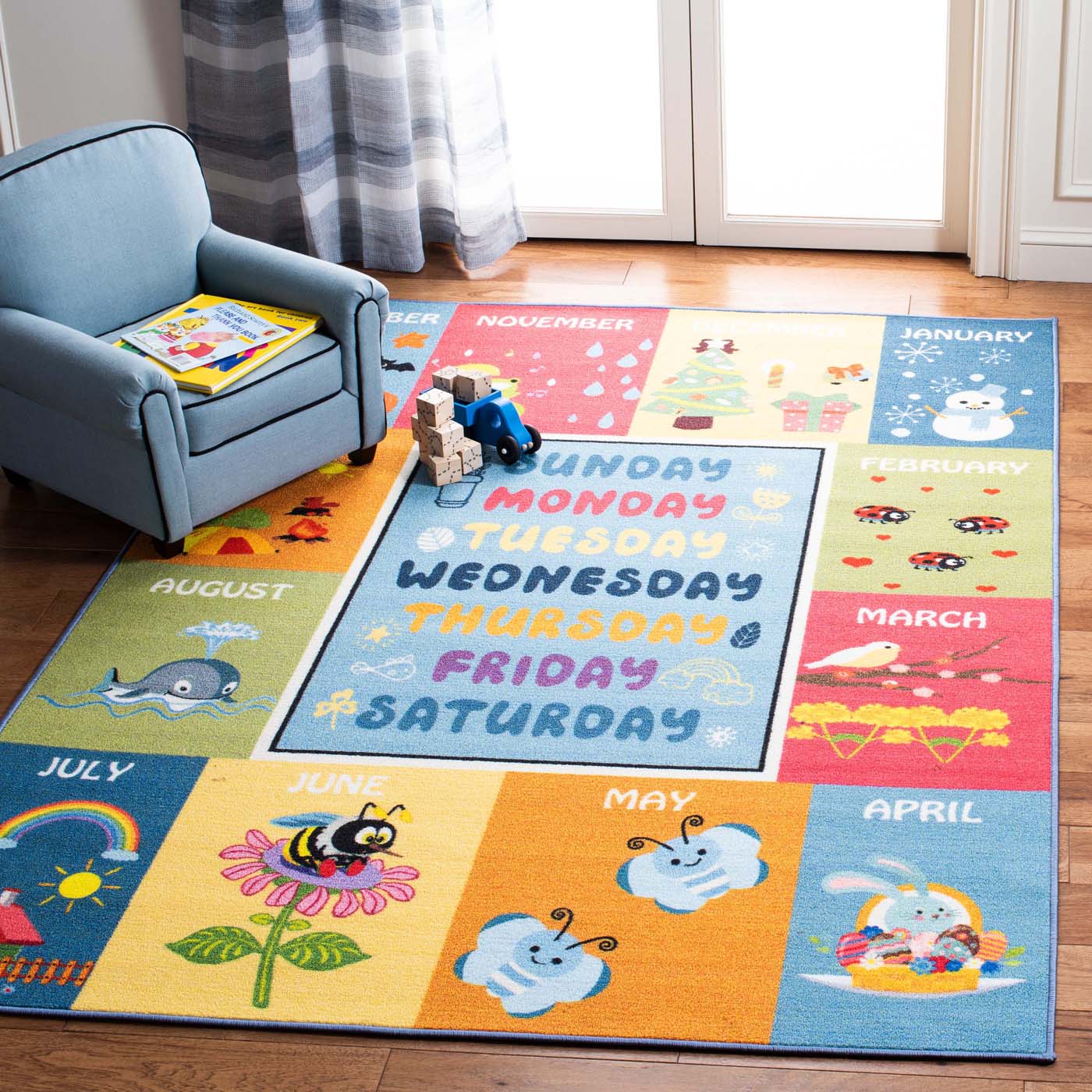 Safavieh Kids Playhouse 224 Rug, KPH224 - Blue / Green