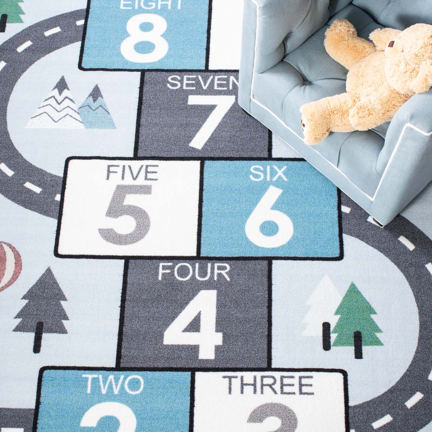 Safavieh Kids Playhouse 226 Rug, KPH226 - Grey / Blue