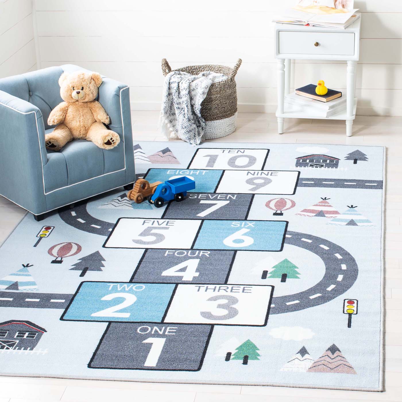 Safavieh Kids Playhouse 226 Rug, KPH226 - Grey / Blue