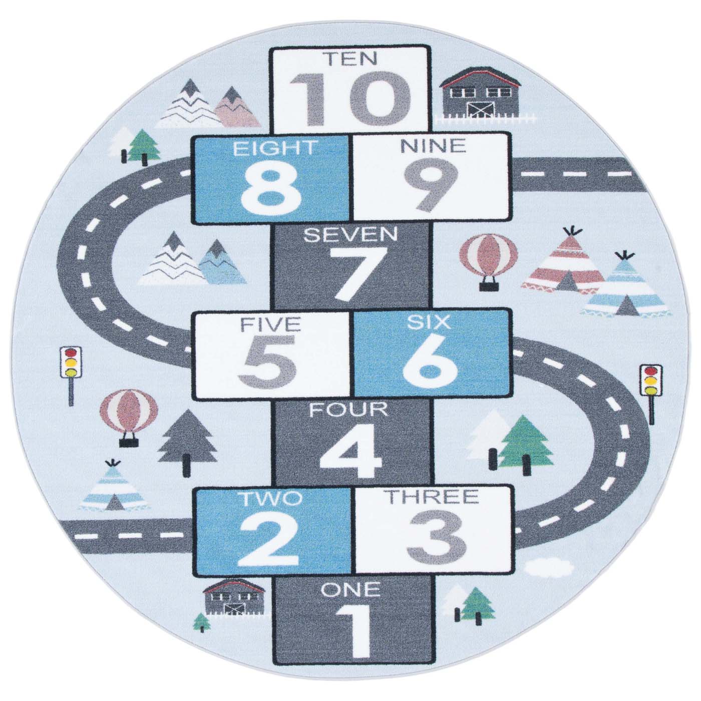 Safavieh Kids Playhouse 226 Rug, KPH226 - Grey / Blue