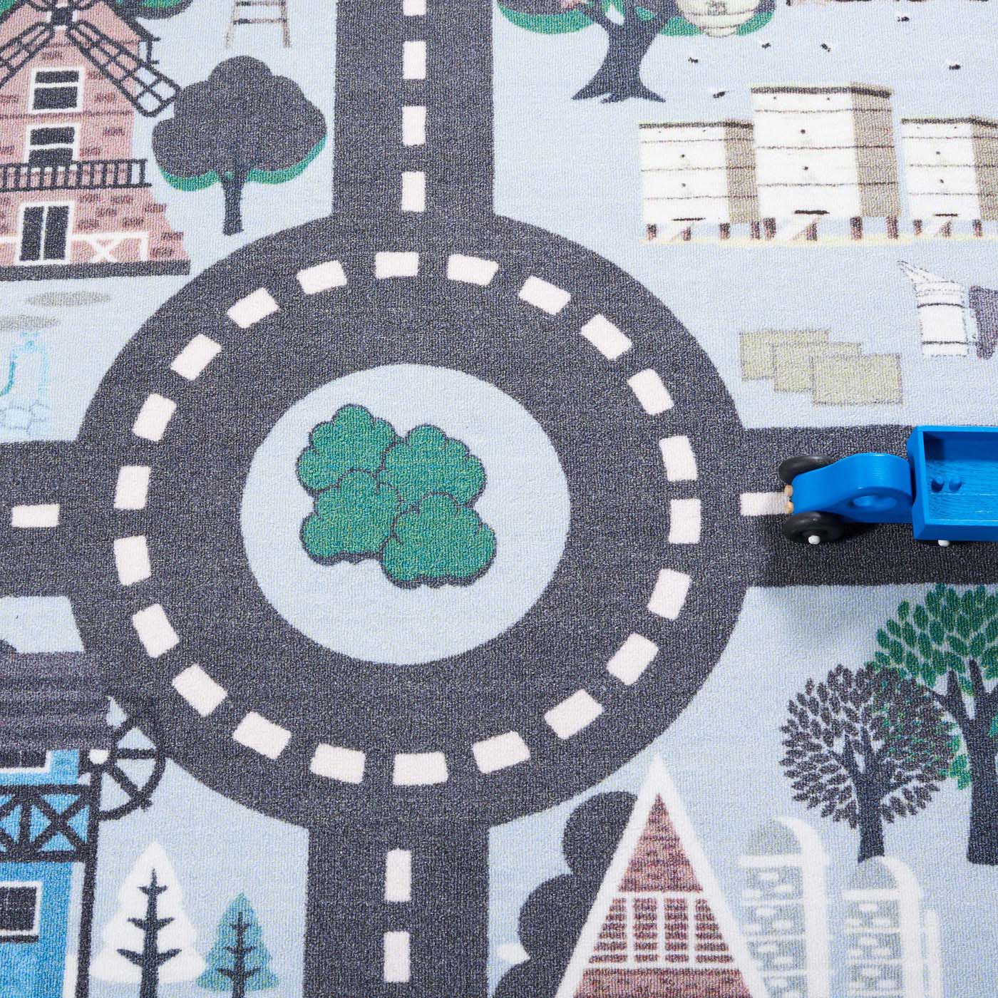 Safavieh Kids Playhouse 232 Rug, KPH232 - Blue / Dark Grey