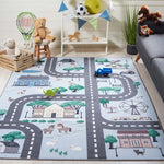 Safavieh Kids Playhouse 235 Rug, KPH235 - Blue / Dark Grey