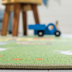 Safavieh Kids Playhouse 235 Rug, KPH235 - Dark Green / Light Grey