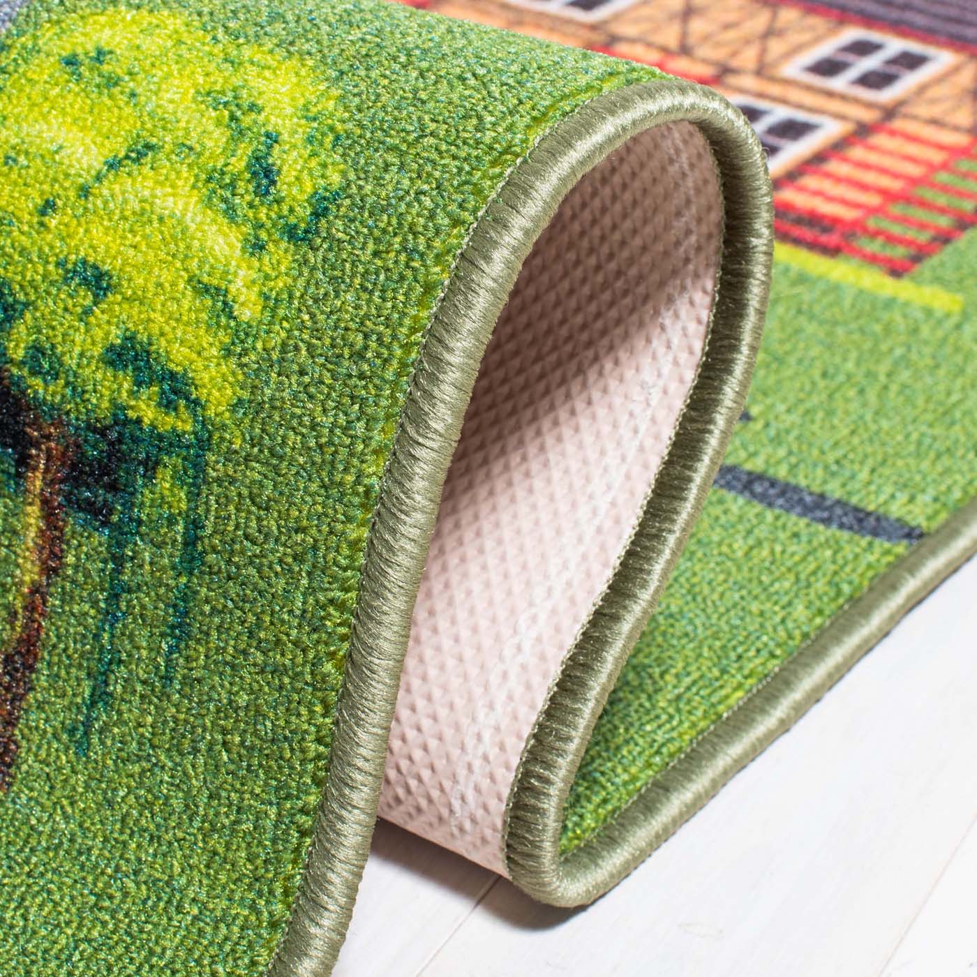 Safavieh Kids Playhouse 235 Rug, KPH235 - Dark Green / Light Grey