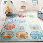 Safavieh Kids Playhouse 256 Rug, KPH256 - Green / Blue