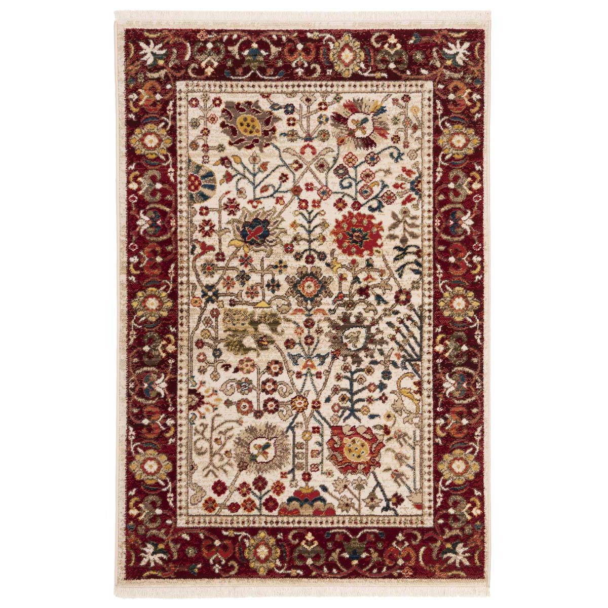 Safavieh Kashan 303 Rug, KSN303 - Ivory / Red