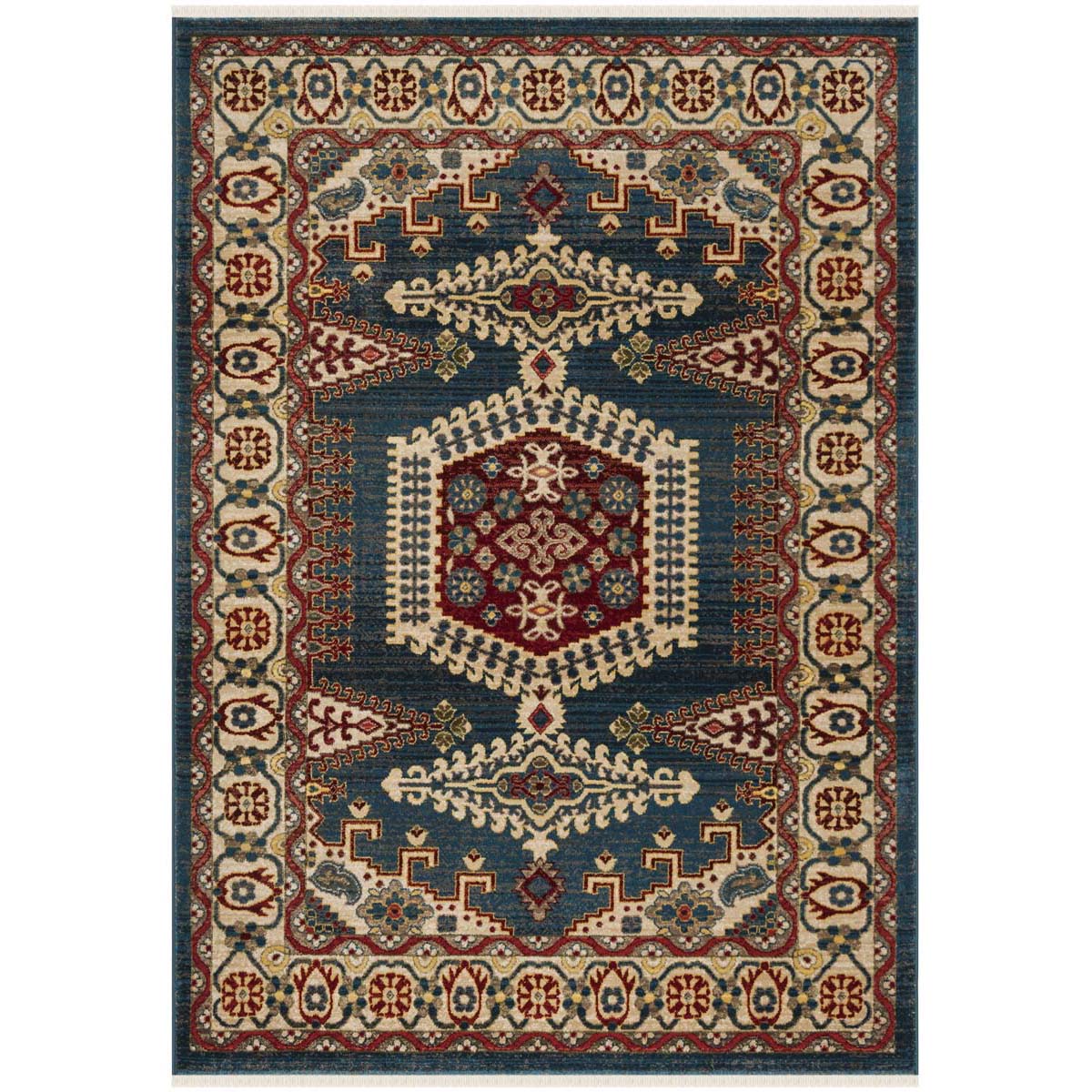 Safavieh Kashan 308 Rug, KSN308 - Navy Blue / Ivory