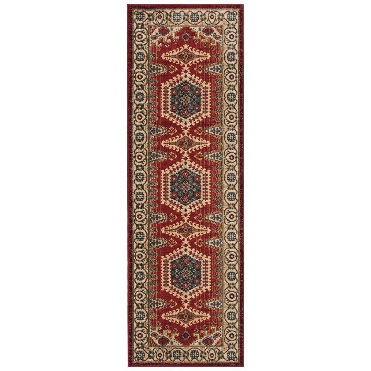 Safavieh Kashan 308 Rug, KSN308 - Red / Ivory