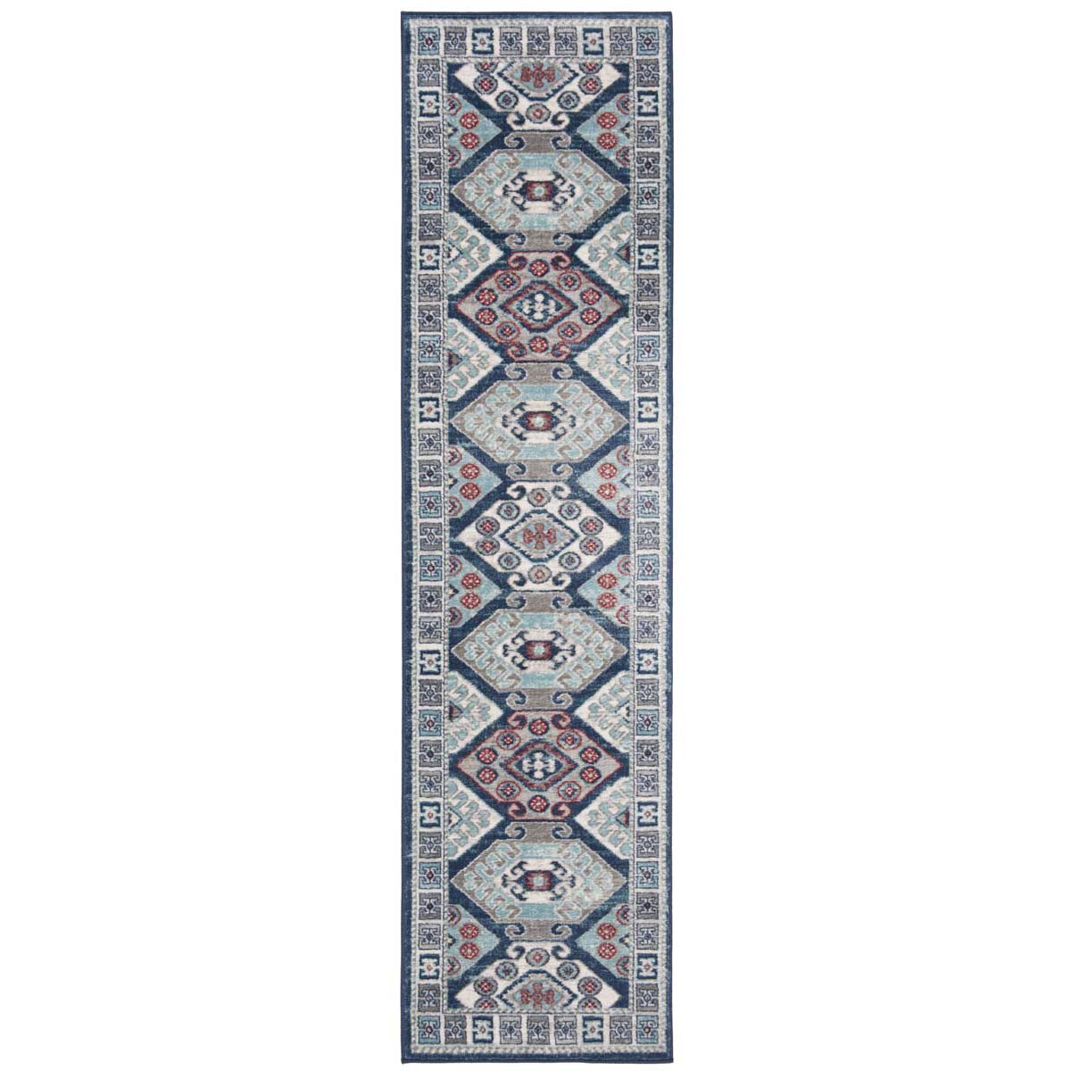 Safavieh Kazak 100 121 Rug, KZK121 - Blue / Grey