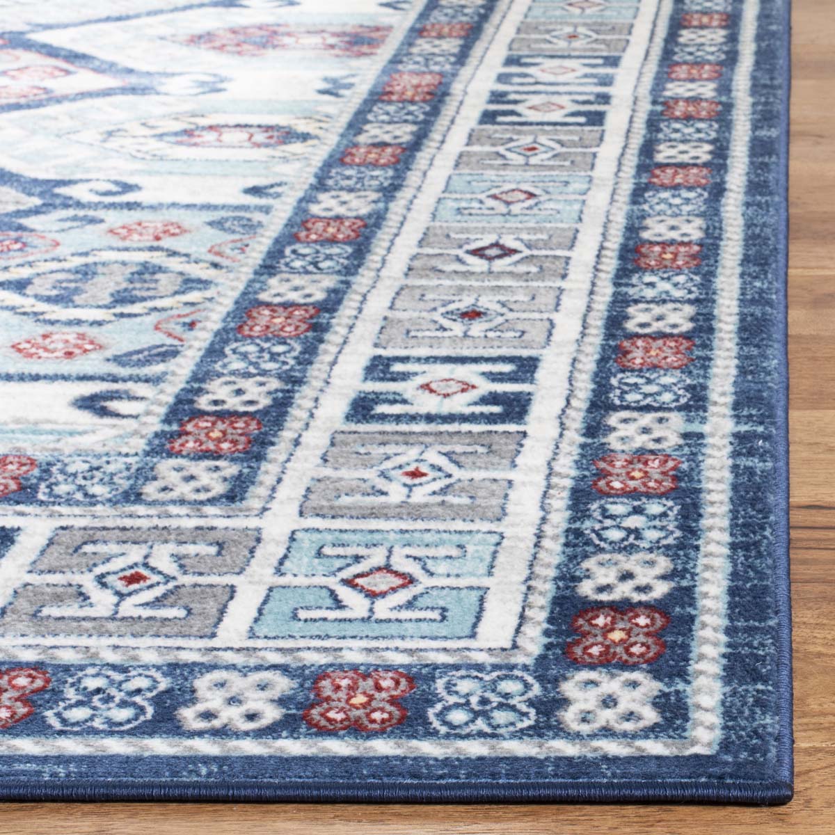 Safavieh Kazak 100 121 Rug, KZK121 - Blue / Grey