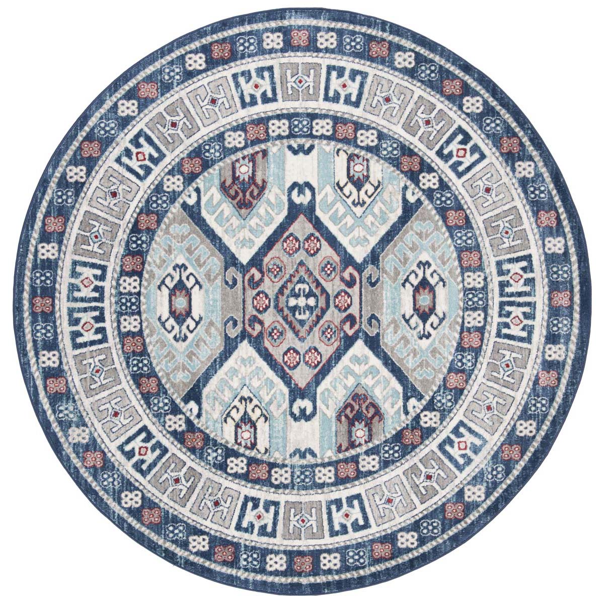 Safavieh Kazak 100 121 Rug, KZK121 - Blue / Grey