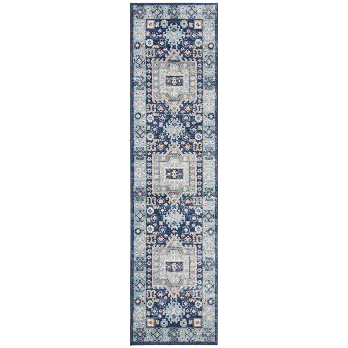 Safavieh Kazak 100 122 Rug, KZK122 - Blue / Creme