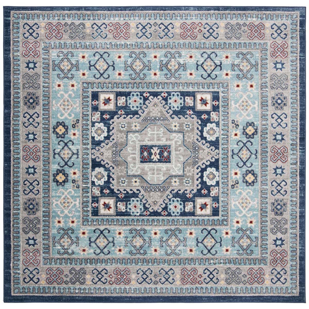 Safavieh Kazak 100 122 Rug, KZK122 - Blue / Creme