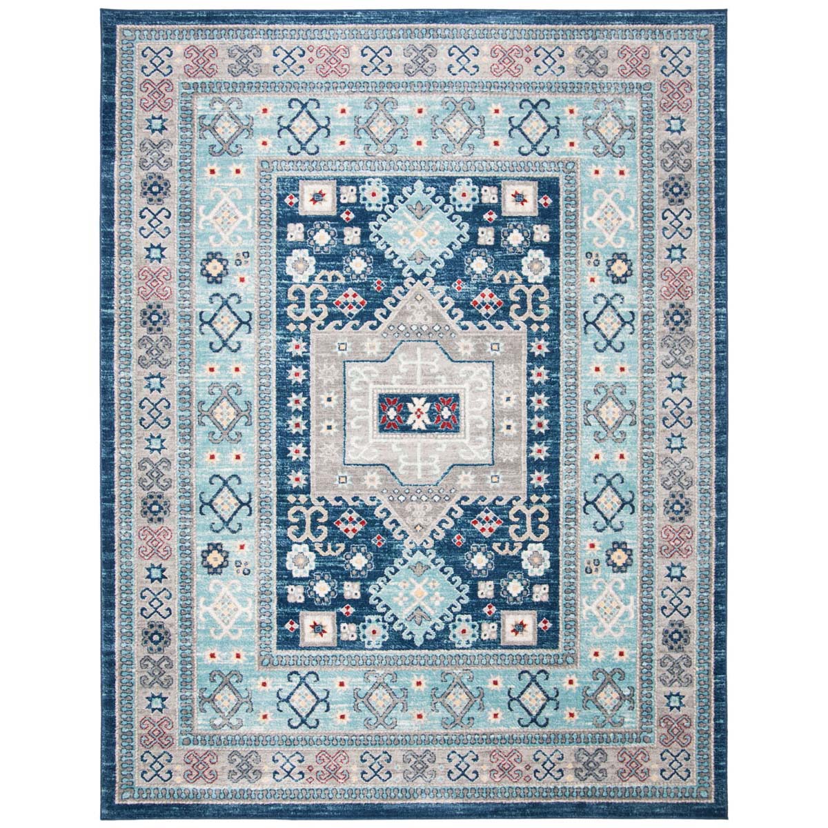 Safavieh Kazak 100 122 Rug, KZK122 - Blue / Creme
