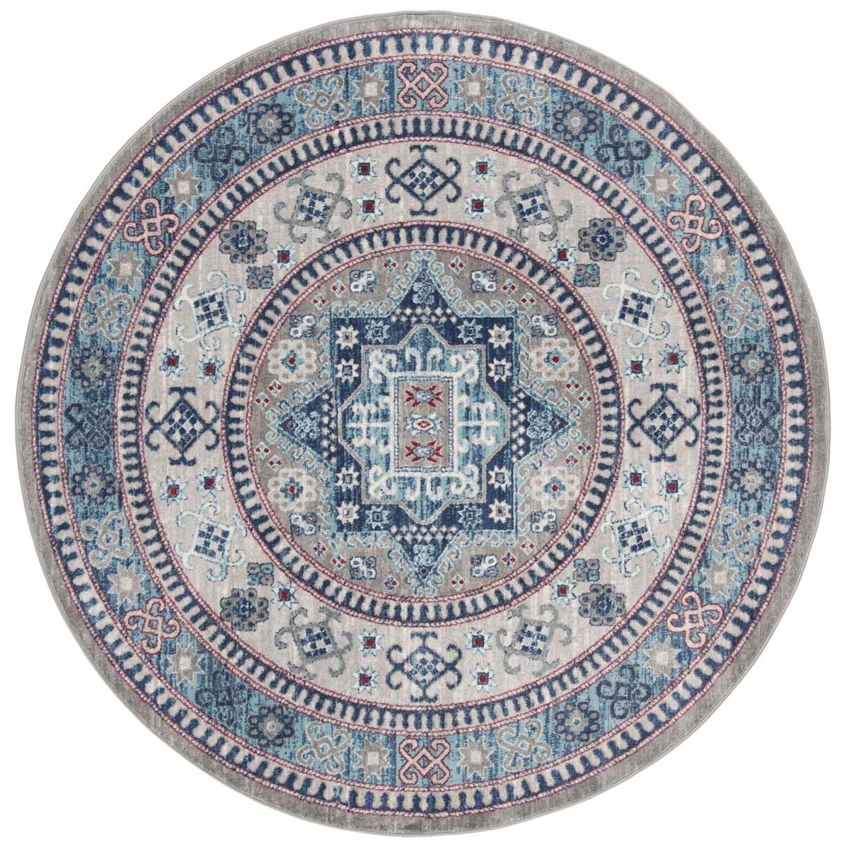 Safavieh Kazak 100 122 Rug, KZK122 - Grey / Blue