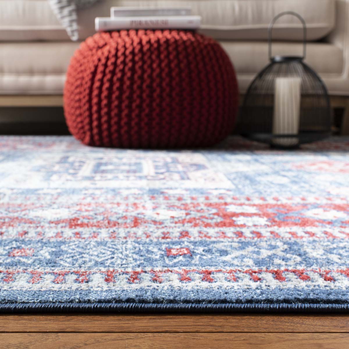 Safavieh Kazak 100 122 Rug, KZK122 - Red / Blue