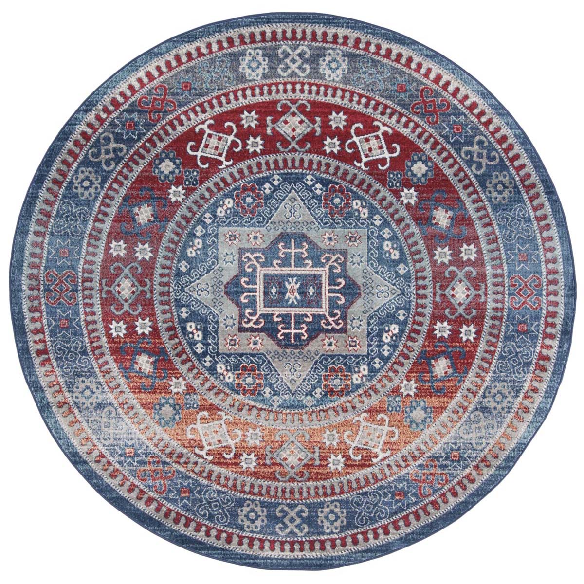 Safavieh Kazak 100 122 Rug, KZK122 - Red / Blue