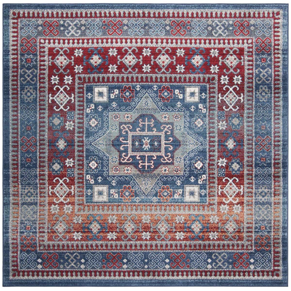 Safavieh Kazak 100 122 Rug, KZK122 - Red / Blue