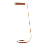Hudson Valley Lighting Holtsville 1 Light Floor Lamp W/ Saddle Leather - Aged Brass