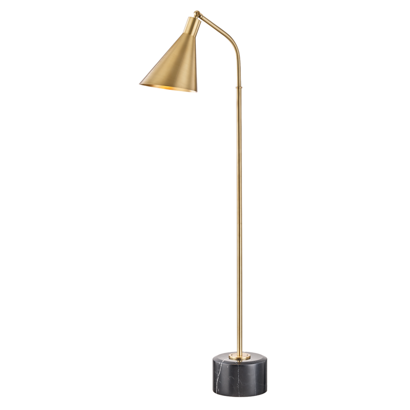 Hudson Valley Lighting Stanton 1 Light Floor Lamp - Aged Brass
