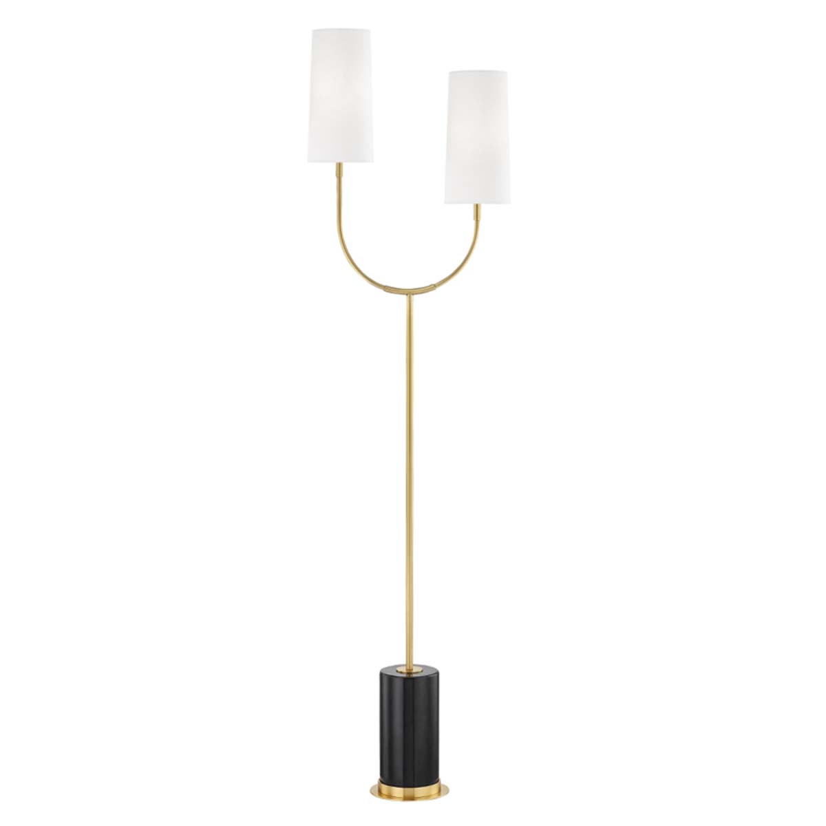 Hudson Valley Lighting Vesper 2 Light Marble Floor Lamp - Brass