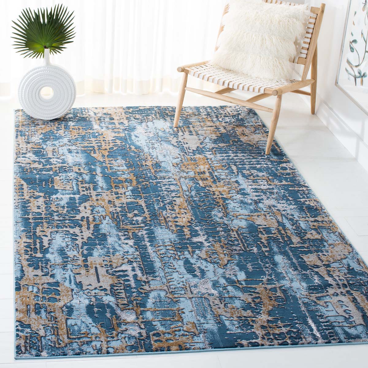 Safavieh Lagoon 174 Rug, LGN174 - Blue / Gold