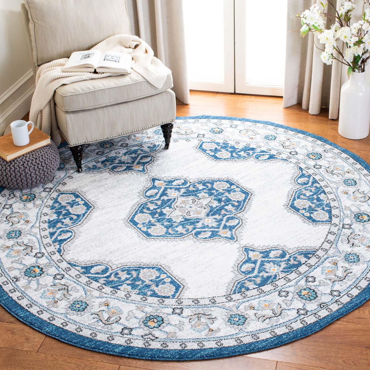 Safavieh Liberty 700 753 Rug, LIB753 - Dark Blue / Ivory