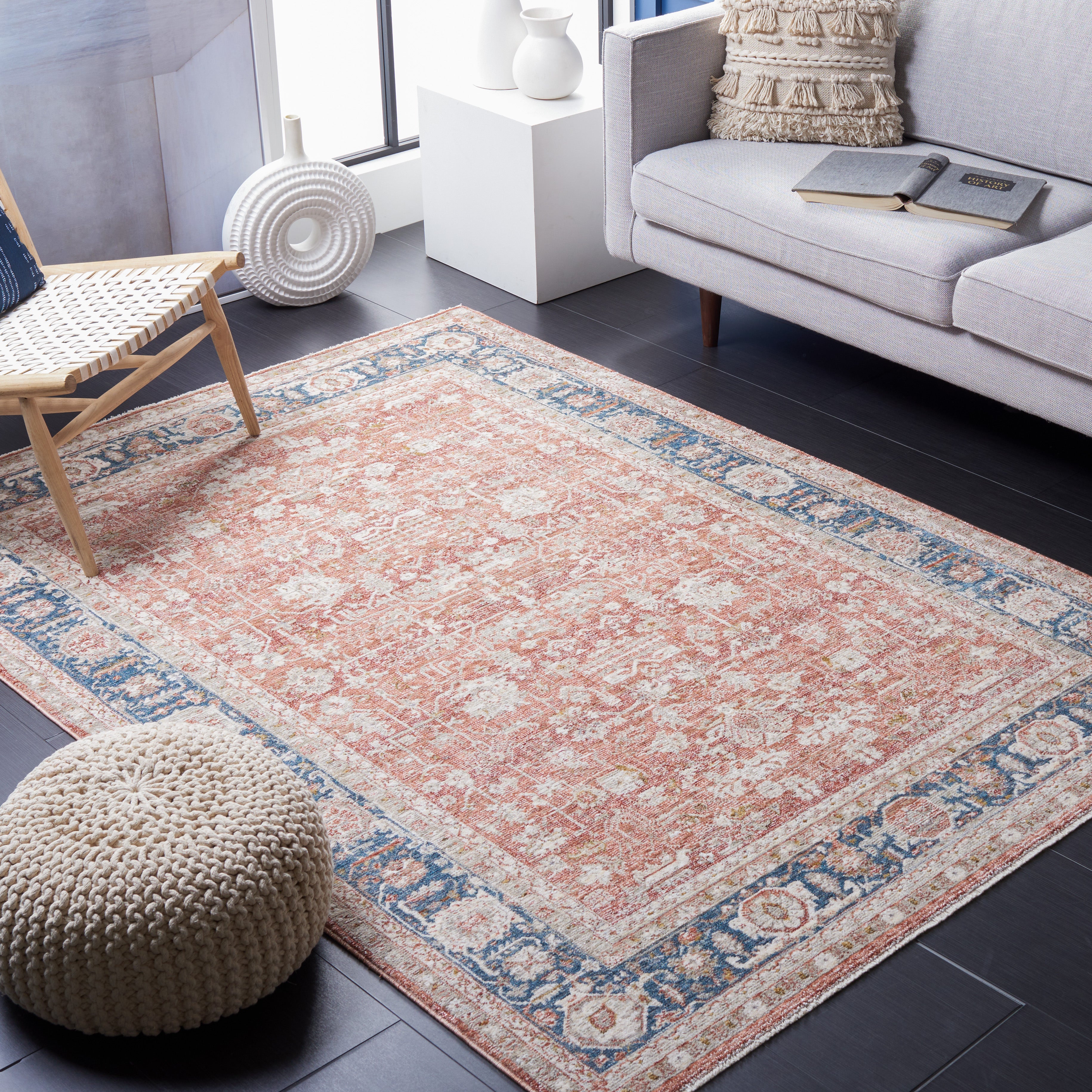 Safavieh Limitee 740 Rug, LIM740 - Rust / Blue