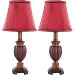 Safavieh Hermione 17 Inch H Urn Lamp, LIT4029 - Red (Set of 2)