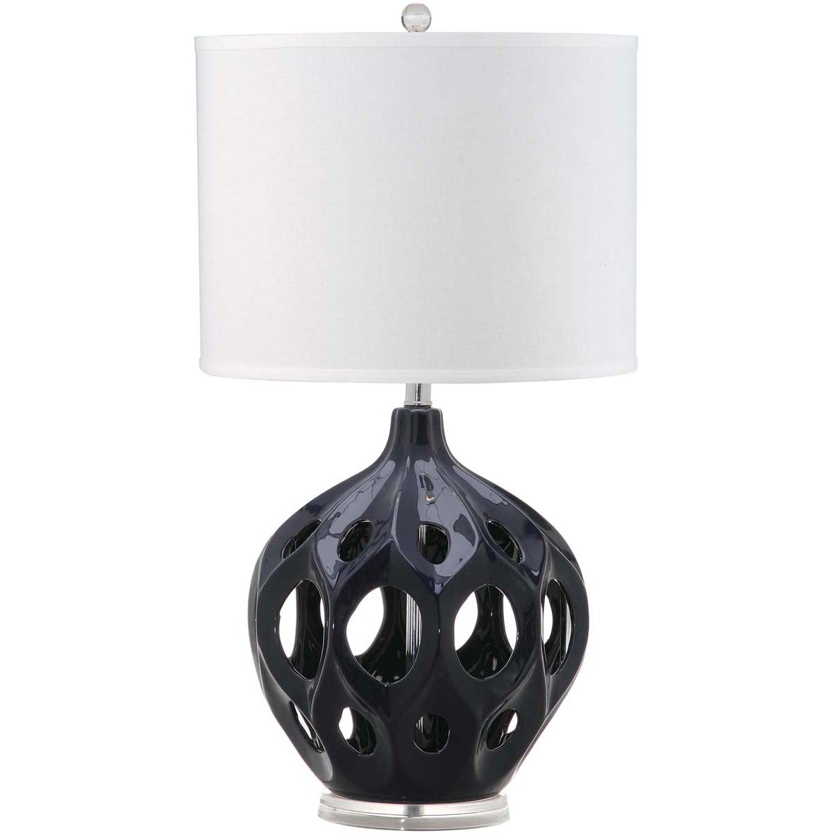 Safavieh Regina 29 Inch H Ceramic Table Lamp, LIT4040 - Navy