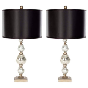 Safavieh Nettie 27 Inch H Mercury Glass Table Lamp(Set of 2), LIT4060