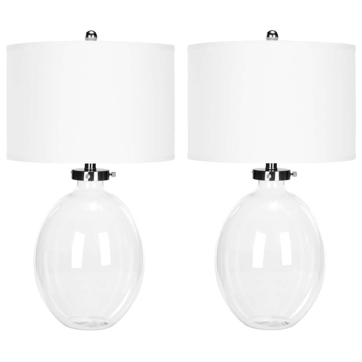 Safavieh Neville 26 Inch H Clear Glass Table Lamp, LIT4067 - Clear (Set of 2)