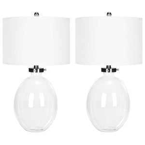 Safavieh Neville 26 Inch H Clear Glass Table Lamp(Set of 2), LIT4067