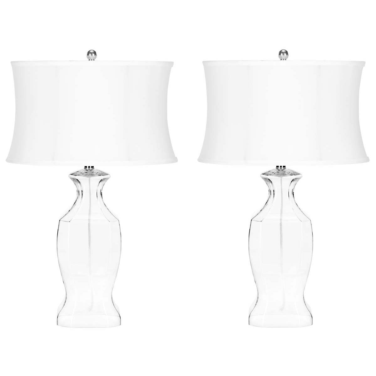Safavieh Wendy 28 Inch H Glass Table Lamp, LIT4068 - Clear (Set of 2)