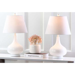 Safavieh Amy 24 Inch H Gourd Glass Lamp (Set of 2), LIT4087