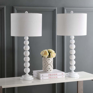 Safavieh Jenna 31.5 Inch H Stacked Ball Lamp (Set of 2), LIT4090