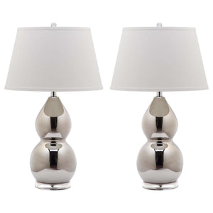 Safavieh Jill 26.5 Inch H Double Gourd Ceramic Lamp(Set of 2), LIT4093