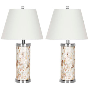 Safavieh Diana 25 Inch H Shell Table Lamp(Set of 2), LIT4110
