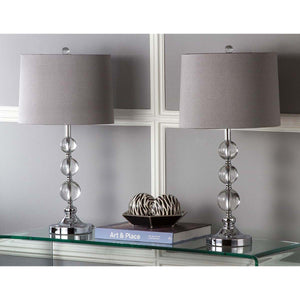 Safavieh Keeva 26 Inch H Crystal Ball Lamp(Set of 2), LIT4113