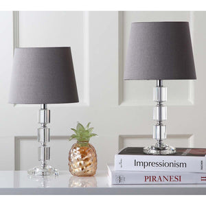 Safavieh Erin 16 Inch H Crystal Cube Lamp (Set of 2), LIT4126