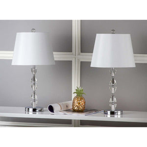 Safavieh Deco 24.5 Inch H Prisms Crystal Lamp (Set of 2), LIT4129