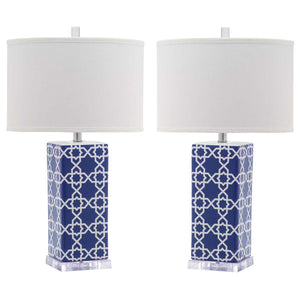 Safavieh Quatrefoil 27 Inch H Table Lamp(Set of 2), LIT4133