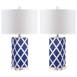 Safavieh Garden 27 Inch H Lattice Table Lamp(Set of 2), LIT4134
