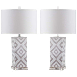 Safavieh Diamonds 27 Inch H Table Lamp(Set of 2), LIT4135